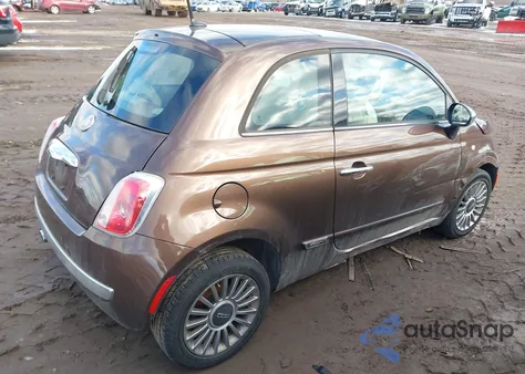 2012 Fiat 500 Lounge z USA, uszkodzony, nr VIN 3C3CFFCR1CT366747